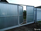 Забор оцинкованный с воротами и калиткой